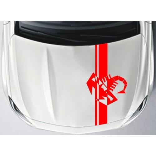 Automobile,for Fiat bonnet racing stripes Punto 500 abarth scorpion graphic decals