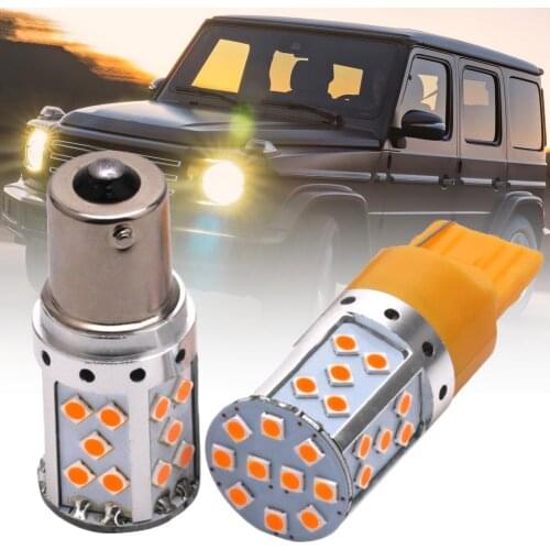 Car Light High Power Decoding Turn Light T20 7440 1156 35 SMD LED Car Super Bright Day Time Running Signal Light Lamp