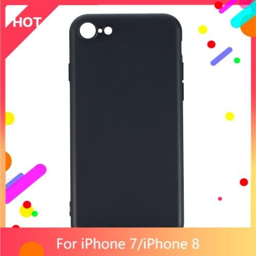 7 Case Matte Soft Silicone TPU Back Cover For iPhone 8 Phone Case Slim shockproof
