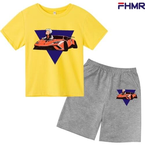 Kidss T Shirts Merch A4 Lamba Vibes Casual Family Clothing Set Cotton Print T-shirts Boys girl Fashion White Tees Short Suits