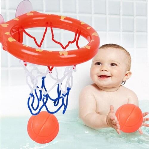 Toddler Bath Toys Kids Shooting Basket Bathtub Water Play Set For Baby Girl Boy With 3 Mini Plastic Basketballs Funny Shower