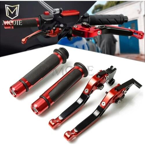 For Suzuki HAYABUSA/GSXR1300 SV1000/S TL1000R Motorcycle CNC Adjustable Folding Brake Clutch Levers Handlebar Hand Grips