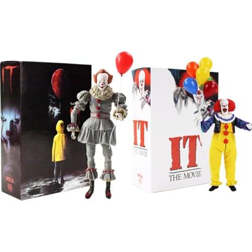Horror Movie Character Clown NECA Joker With Balloons Action Figure Model Toy Halloween Gifts