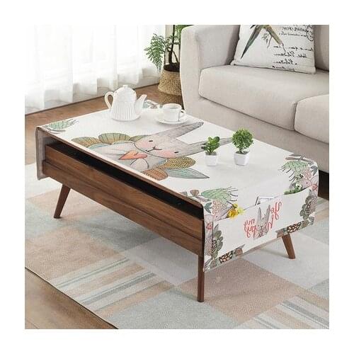 Europe tablecloth Cotton linen art oil-proof dining table cloth pocket bird coffee table cloth TV cabinet dust cover HM02T