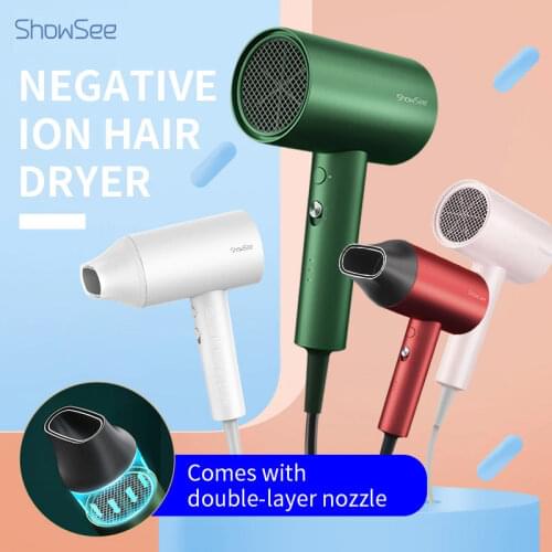 ShowSee Anion Hair Dryers Negative Ion Hair Care Professinal Quick Dry Home 1800W Portable Diffuser Constant
