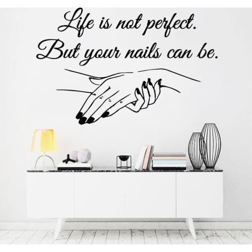 Exquisite Vinyl Decal for Nail Salon Quotes Wall Sticker Art Mural Beauty Salon Decor Decals for Girls Bedroom wall Décor HL338