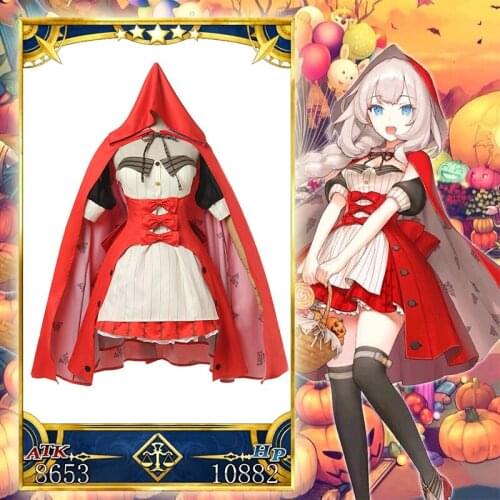 Game FGO Fate Grand Order Cosplay Costumes Marie Antoinette Cosplay Costume Anime Comic Red Dresses Women Uniforms Clothes Rider