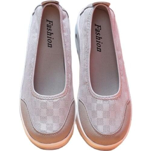 Women Tennis Shoes 2020 New Female Sneakers Gym Shoes Deportivas Mujer Stability Breathable Mesh Air Cushion Thick Sole Trainers