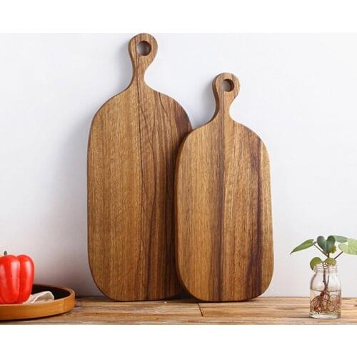 Kitchen Wooden Chopping Blocks Beech Walnut Pizza Bread Fruit Hangable Cutting Board Durable Non-slip Kitchen Tools Accessories