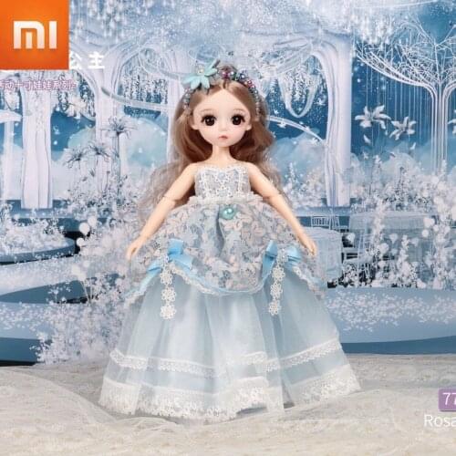 30cm Princess Doll with Dress 3D Eyes Bjd Moveable Body 14 Joint Women Female Fashion Dolls Girl Gift