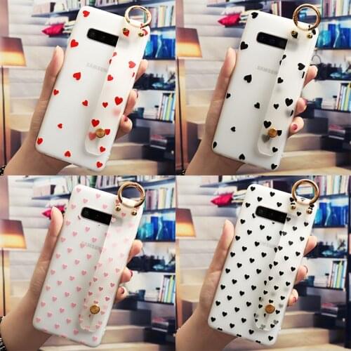 Love Heart Wrist Strap Case For Samsung Galaxy J3 J5 J7 Prime A3 A5 J1 2016 2017 A6 A8 J4 J6 J8 Plus A7 A9 2018 TPU Flower Funda