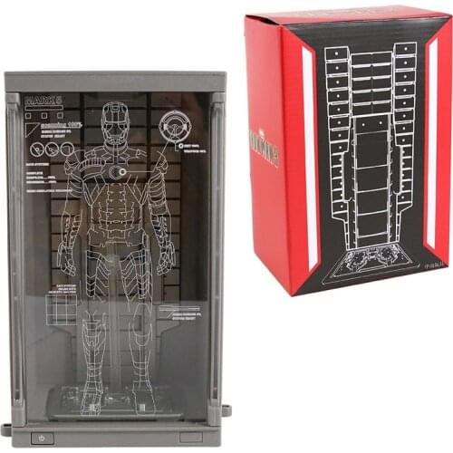 Marvel Iron Man Hall Of Armor Hangar 7" Scale Figure LED Display Box