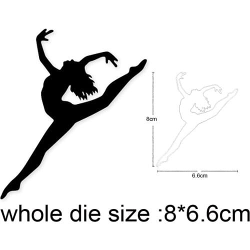Girl Dancing Ballet Yoga Metal Cutting Dies Stencil for DIY Scrapbooking/photo album Decor Embossing Paper Card aking Craft dies