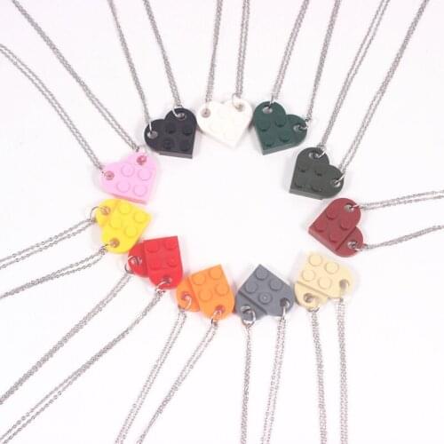 Fashion Red Pink Blue Heart-shaped Pendant Necklace Cute Elegant Womens Clavicle Chain Jewelry Romantic Valentines Gifts