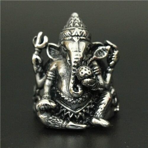 Mens Boys Big Buddha Ring Fashion Elephant Ring Top Quality Cool Ring Good Ring For Gift