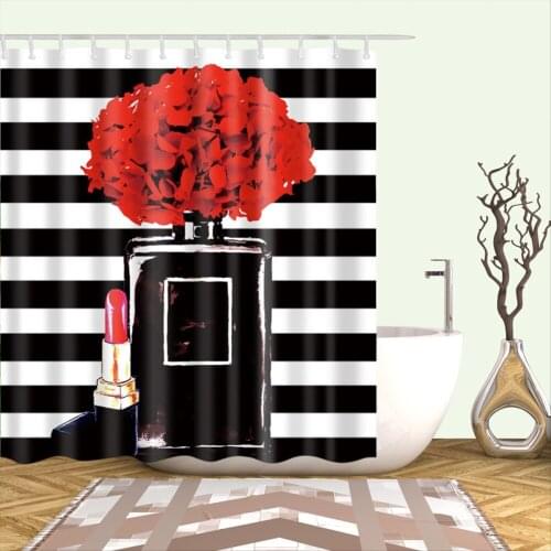 Sexy Red Lips Girl Creative Shower Curtain 3D Bath Single Printing Waterproof for Bathroom Gifts Girls Decor Large 180x200cm