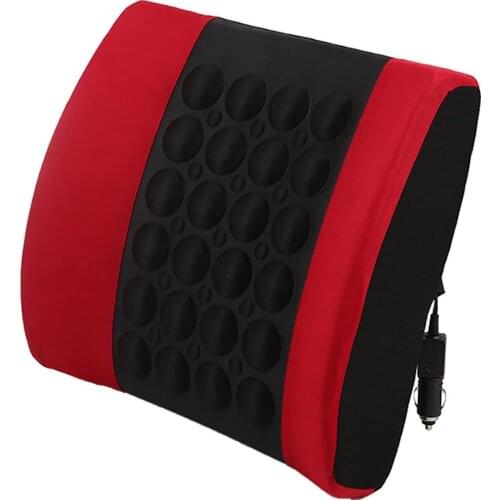 Adjustable Electric Massage Car Seat Soft Sponge Waist Support Pillow Cushion