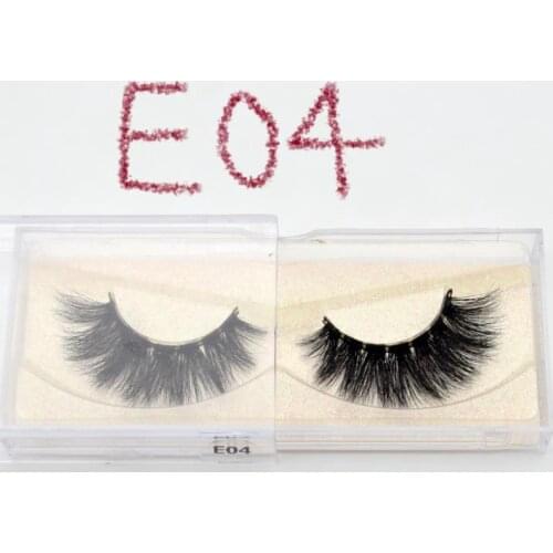 Visofree Eyelashes 100%handmade Full Strip Soft False Eyelashes glitter packing Makeup Cruelty free sexy 3D Mink Lashes E04