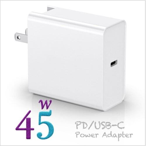 Single Port 45W PD Fast charge USB C Wall charger For Huawei P20/30 MacBook iPad iPhone 11 Pro Max X XS XR 8 Samsung S9 S10