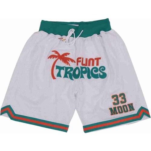 BG Basketball shorts Flint Tropics Embroidery sewing Zip pocket outdoor sport big size various styles white sandbeach shorts
