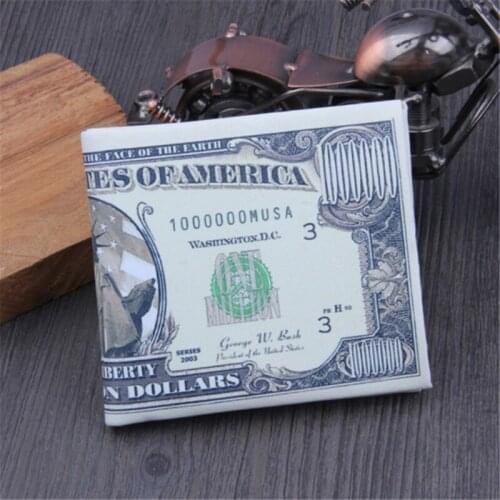 Cute Usd Us Dollar Wallet for Boys Kids Men Pu Leather Money Bag Novelty Gift Teens Student Purse Women Male Coin Pouch