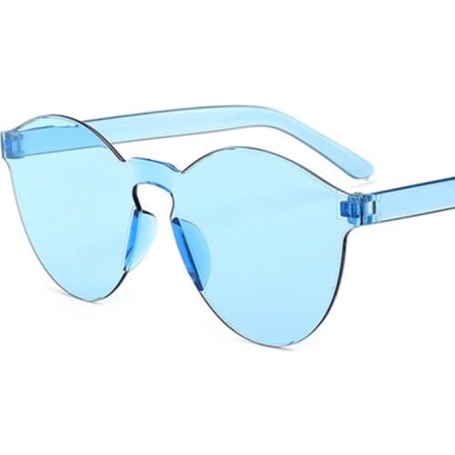 New Fashion Women Flat Sunglasses Luxury Brand Designer Sun Glasses Eyewear Candy Color Mirror UV400 Oculos De Sol