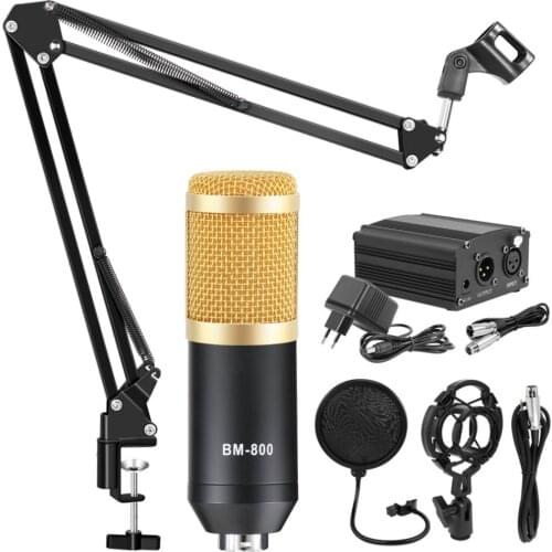 BM 800 Studio Microphone for Computer Professional Condenser Microphone Recording Mikrofon Karaoke Microphones Microfone bm-800