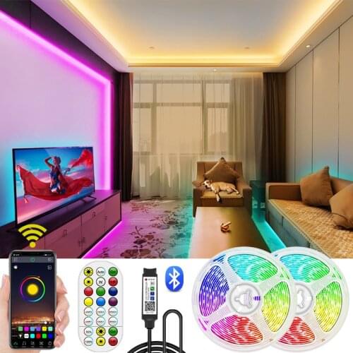 Bluetooth USB LED Strip Light 5050 SMD DC 5V USB RGB Lights Waterproof LED Lamp Tape Ribbon For Decoration Bedroom TV BackLight