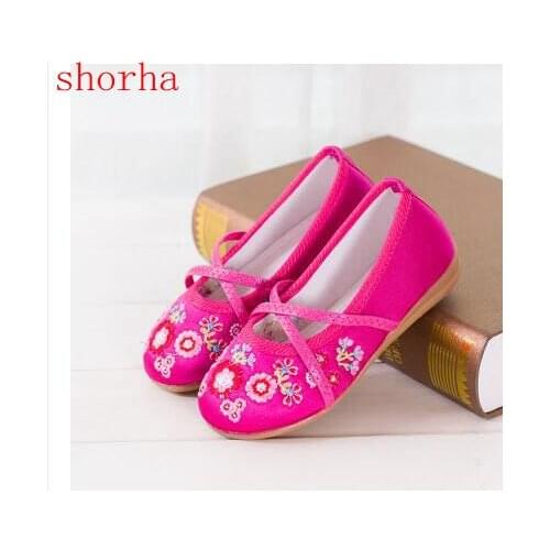 Comfy kid child sneakers shoes for girls canvas sneakers soft bottom Performance dance princess shoes children canvas shoes