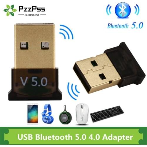 PzzPss USB Bluetooth 5.0 Adapter Dongle High Speed Transmitter Mini Bluetooth 5.0 4.0 USB Receiver For PC Computer Laptop