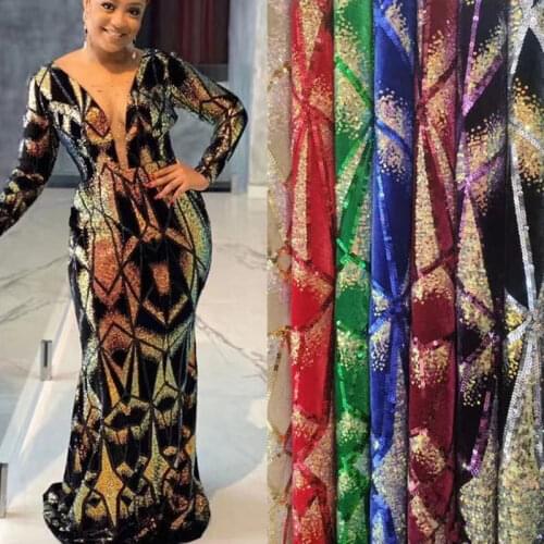 DIY High Quality Diamond Foam Show Sequin Fabric For Important Occasions Banquet 3MM+5MM White Velvet Base Material 130CM Wide