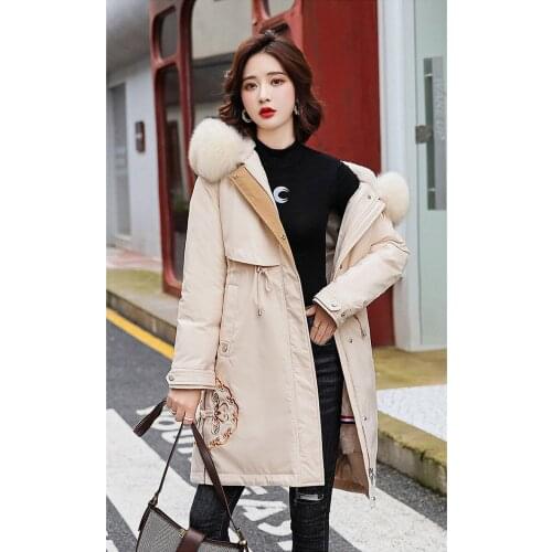 Embroidery Print Cotton Jacket Women For Elegant Coats Winter 2021 New Fashion Parkas Casual Chinese Style Jackets Female Y304