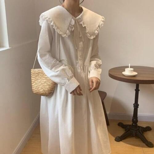 Woman Dresses Girls Doll Collar Dress Skirt Vestido De Mujer Femme Robe