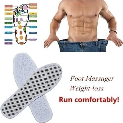 1 Pair Magnetic Therapy Insoles Far Infrared Self-heating Shoe Insoles Sports Anti-fatigue Massage Tourmaline Insole Outdoor