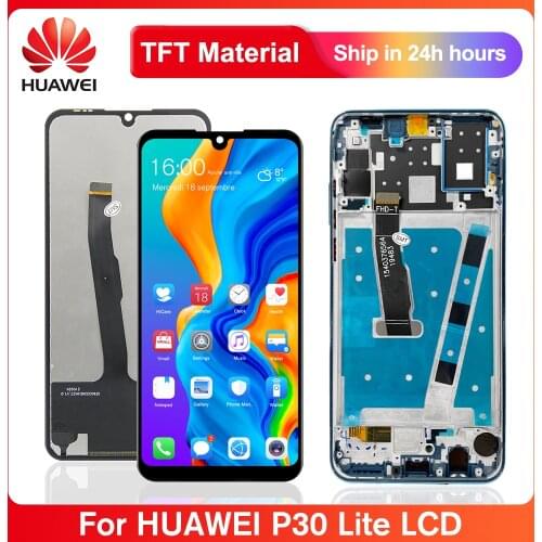 Original Screen With Frame For HUAWEI P30 Lite LCD Display Screen For Huawei P30Lite MAR-LX1 LX2 LX3 L00 Marie-L21 L22 L01 Lcd