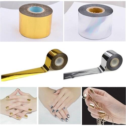 2021 Hot Sale 1PC New Creative Design Gold / Silver Starry Sky Nail Tape 4 Cm * 120 M Nail Art Silver Transfer Sticker