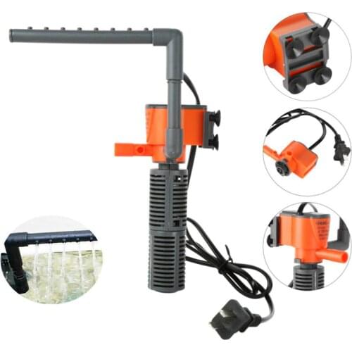 3 In 1 Mini Aquarium Internal Filter Fish Tank Water Pump Filter Air Oxygen Water Circulation Pump for Fish Turtle Sponge Filter