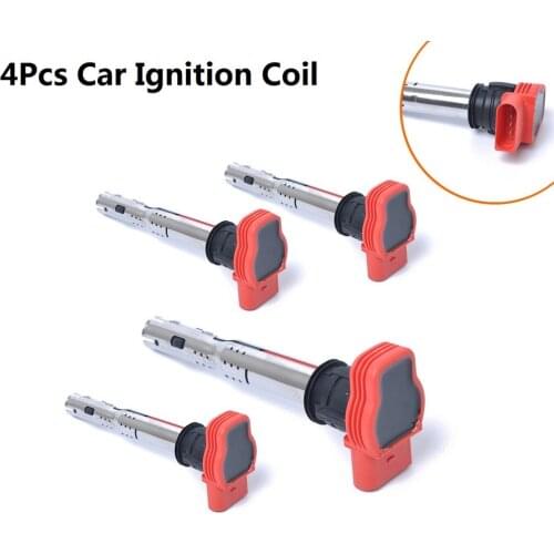 4Pcs Car Ignition Coil For Audi Q5 Q7 R8 OEM NO. 06E905115C 06E905115D 06E905115E
