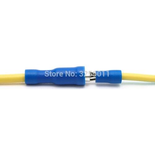 1PCS Bullet Crimp Terminal Insulated Female with Male Electrical Connector Audio Wiring For 16-14 AWG MPD2-156 FRD2-156 blue