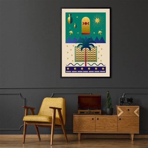 Desert Abstract Bedroom Dream Sleep Wall Art Mystical Posters and Prints Nordic Wall Picture for Living Room Home Decor No Frame