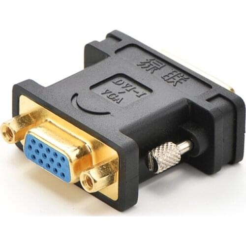DVI 24+5 to VGA (M to F) Adapter Dongle Converter DVI to VGA Adapter Support 720P 1080I 1080P