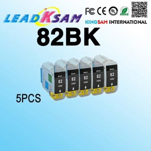5x compatible for HP 82 balck ink cartridge for HP82 Designjet 10ps 20ps 120nr 50ps 500 500ps 500Plus/510/ 800/800ps/815/815mfp