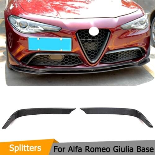 For Alfa Romeo Giulia Base Sedan 4-Door 2015-2020 Front Fog Light Lamp Decoration Cover Trim Frame Sticker Exterior Accessories