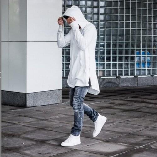 Men Hooded Sweatshirts Black Hip Hop Mantle Hoodies Fashion Jacket long Sleeves Cloak Mans Coats Outwear Hot Sale