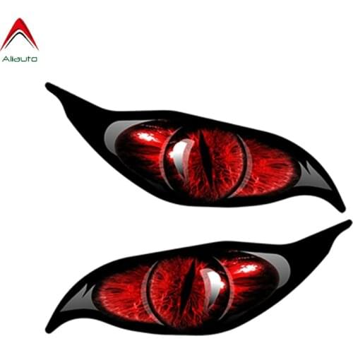 Aliauto 2pcs Red Evil Eye Monster Zombie Car Sticker Each Eye RC DIY Automobiles Motorcycles Accessories Vinyl Decals,13cm*5cm