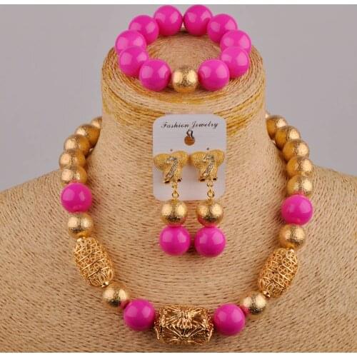 Nigerian Wedding Beads African Necklace Jewelry Set Women Bridal Set