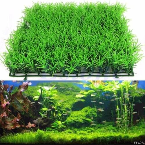 New Artificial Water Aquatic Green Grass Plant Lawn Aquarium Fish Tank Landscape Y110-Dropshipping