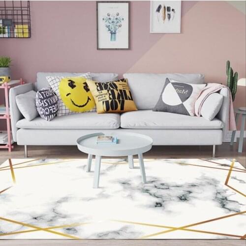 NEW Nordic Geometric Marble Pattern Carpet Living Room Rug Sofa Coffee Table Mat Bedroom Yoga Pad Rectangular Bedside Blanket