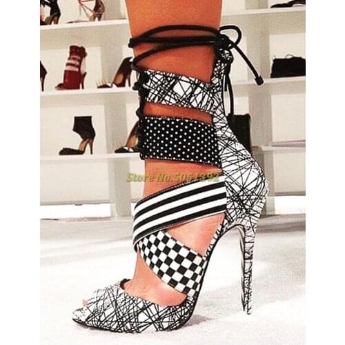 Highly Anticipated Pump For Fall/Winter Gorgeous Embossed Leather Multi Print Straps Scream Show Stopper Sandals