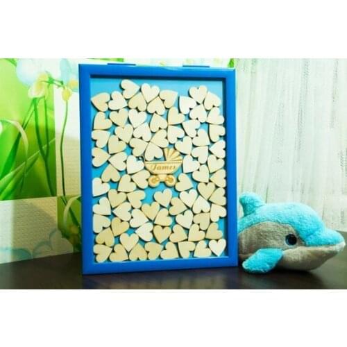 Personalize wooden baby shower engraved Alternative Wooden guestbooks birthday party memory Drop box top signature guest books